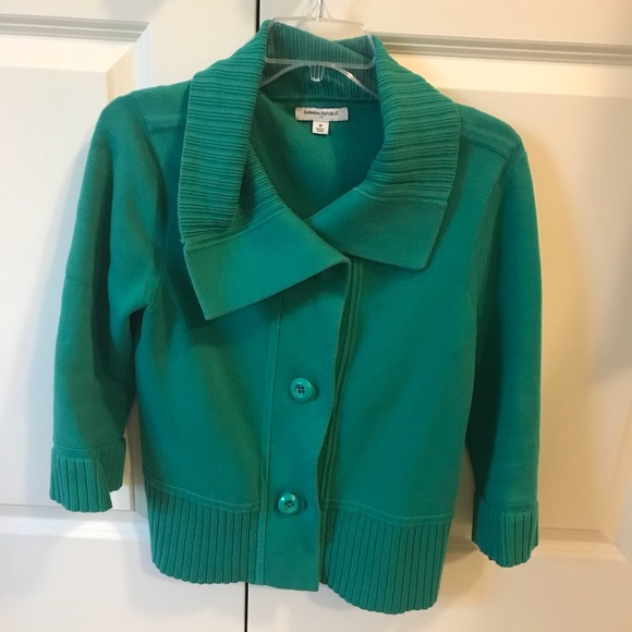 Banana Republic Sweaters - Banana Republic brand green cardigan size 4